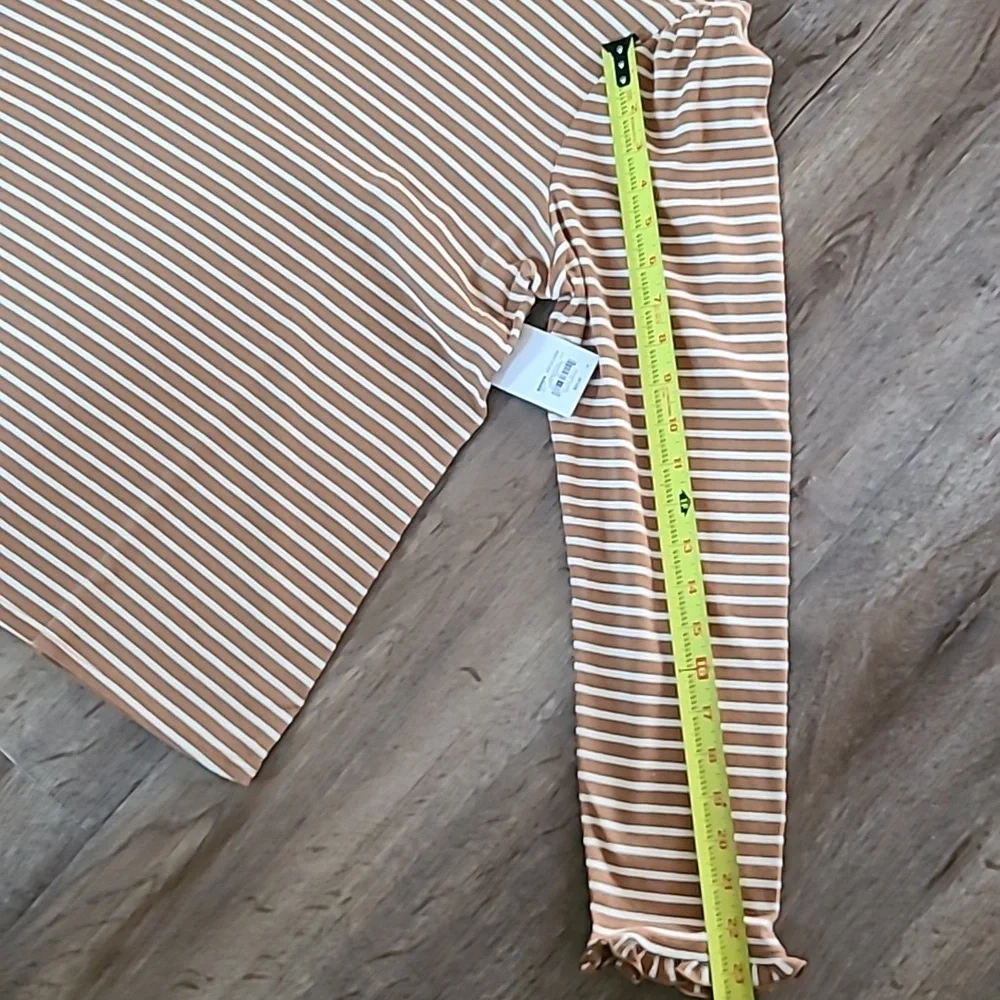 CROFT & BARROW WOMENS BROWN AND WHITE PLUS SIZE STRIPED LONG SLEEVE TOP SIZE XXL - Picture 11 of 12